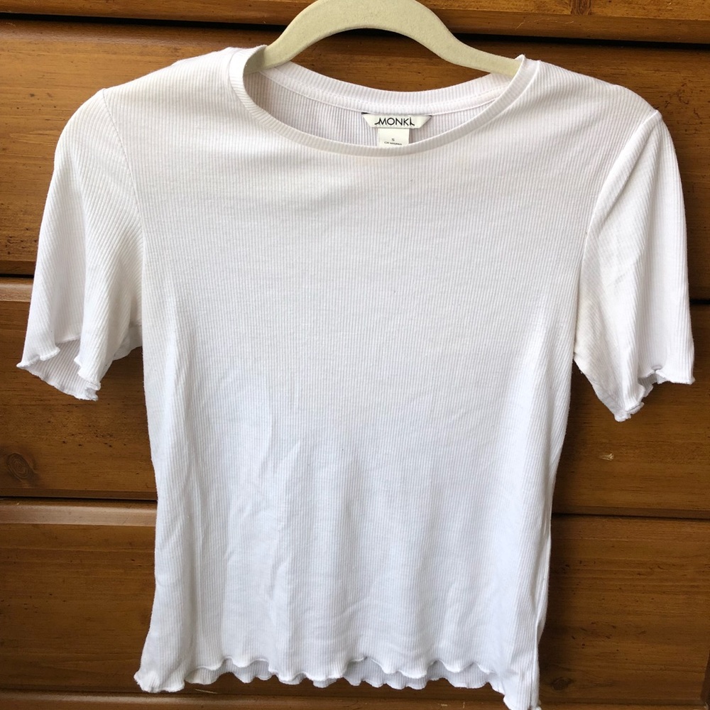 Ribbed white tee